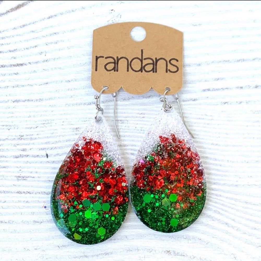 Randans Vintage Christmas Teardrop Dangle Earrings